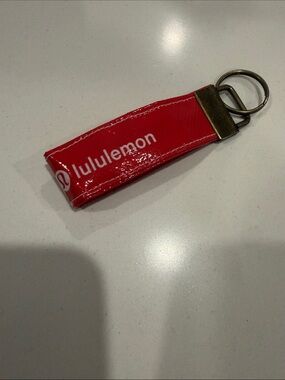 lululemon athletica -handmade Red Key Fob Keychain {#2 red w/gold}
